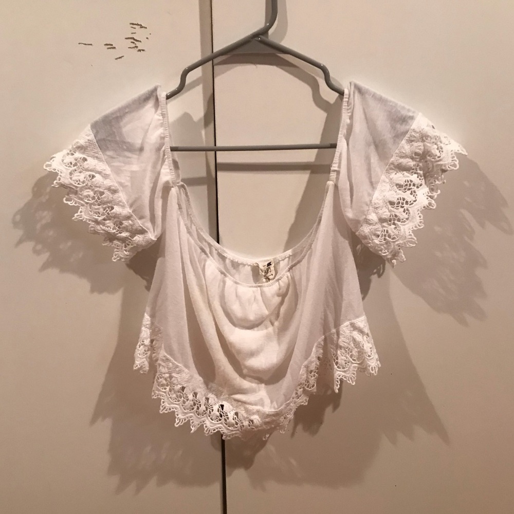 White Crop Top Blouse